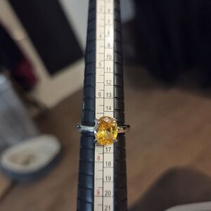Torrid Silver Ring with Yellow Gemstone